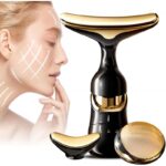 جهاز تدليك 3 في 1 المضاد للشيخوخة لشد الوجه والرقبة وحول العين ويعمل بتقنية الاهتزاز العالي لتحفيز الجلد