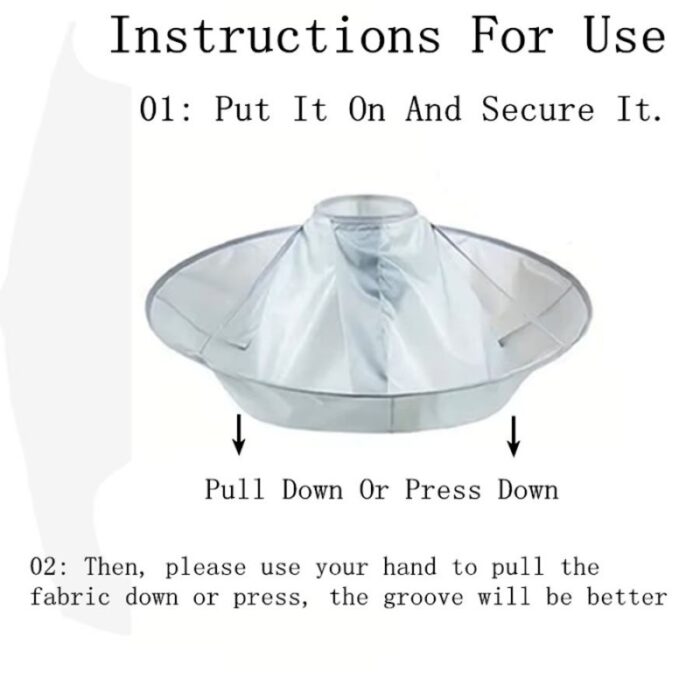 ⁦مظلة كيس قص حلاقة الشعر مصنوعة من مواد مقاومة للماء مثالية للاستخدام المنزلي او في صالونات الحلاقة⁩ - الصورة ⁦4⁩
