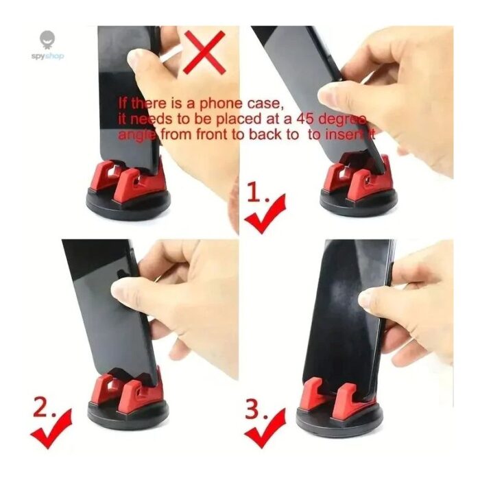 ⁦حامل هاتف للسيارة قابل للدوران 360 درجة يثبت على تابلو السيارة⁩ - الصورة ⁦5⁩