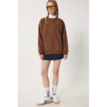 ⁦هودي سويت شيرت شتوي باللون البني Happiness İstanbul⁩ - الصورة ⁦2⁩