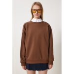 ⁦هودي سويت شيرت شتوي باللون البني Happiness İstanbul⁩ - الصورة ⁦3⁩