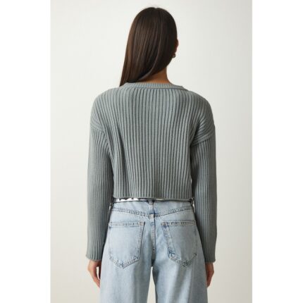 جاكيت صوف بسحاب لون سكني