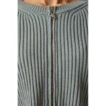 ⁦جاكيت صوف بسحاب لون سكني⁩ - الصورة ⁦2⁩