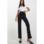 بنطال نسائي لايكرا باللون الأسود – Trend Alaçatı Stili