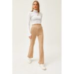 ليغينز نسائي مرتفع الخصر بتفاصيل رباط متقاطع – Olalook