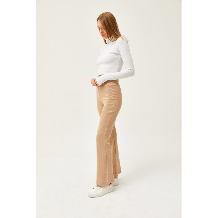 ⁦ليغينز نسائي مرتفع الخصر بتفاصيل رباط متقاطع – Olalook⁩ - الصورة ⁦3⁩