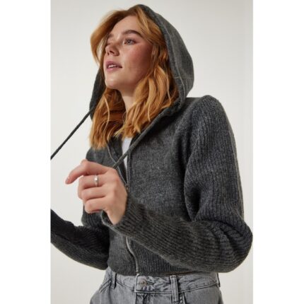 جرزة شتوية سحاب لون سكني غامق One Size