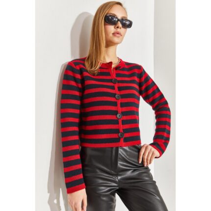 جرزة مخططة باللون الاحمر والكحلي One Size