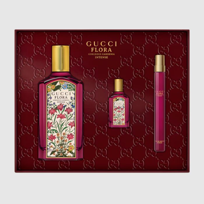 ⁦Gucci Flora Gorgeous Gardenia Intense EDP 100ml Gift Set⁩ - الصورة ⁦2⁩