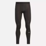 ⁦Reebok Mens' Workout Ready Compression Tights- Black⁩ - الصورة ⁦3⁩