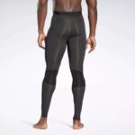 ⁦Reebok Mens' Workout Ready Compression Tights- Black⁩ - الصورة ⁦5⁩