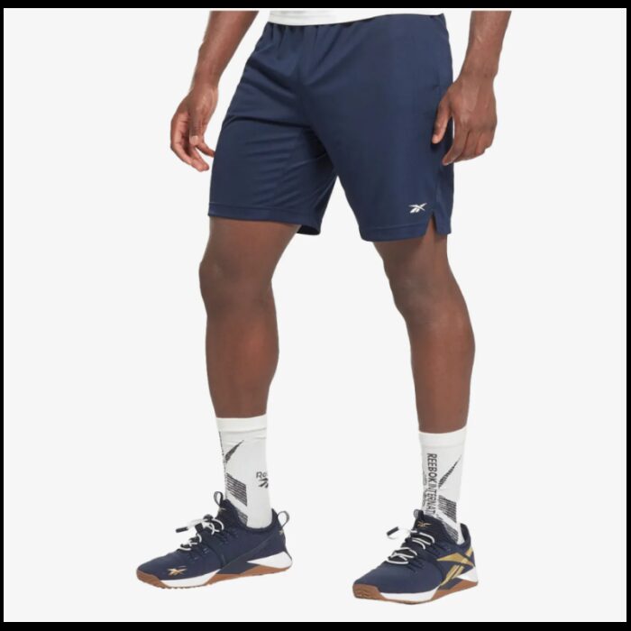 ⁦Reebok Mens' Wor Comm Knit Short- Blue⁩ - الصورة ⁦3⁩