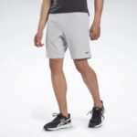 Reebok Mens' Workout Ready Shorts- Silver
