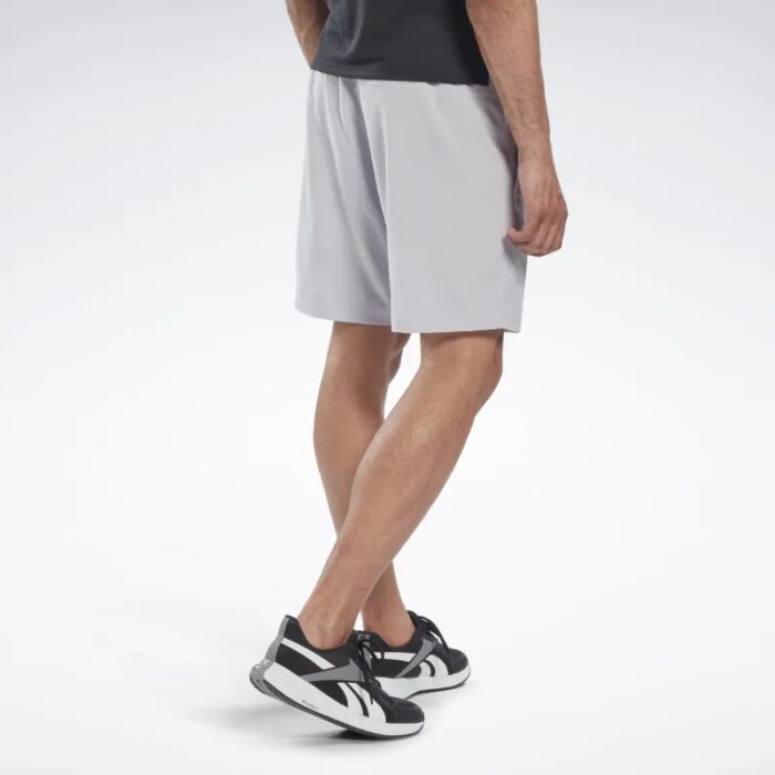 ⁦Reebok Mens' Workout Ready Shorts- Silver⁩ - الصورة ⁦3⁩