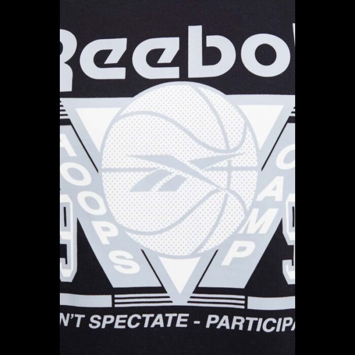 ⁦Reebok Mens' Basketball Sweatshirt - Black⁩ - الصورة ⁦4⁩