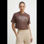 ⁦Reebok Women's Classics Archive Essentials Big Logo Crop- Brown⁩ - الصورة ⁦4⁩