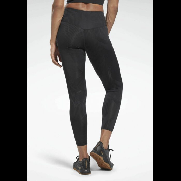 ⁦Reebok Women's Knit FITNESS HR Tight- Black⁩ - الصورة ⁦2⁩
