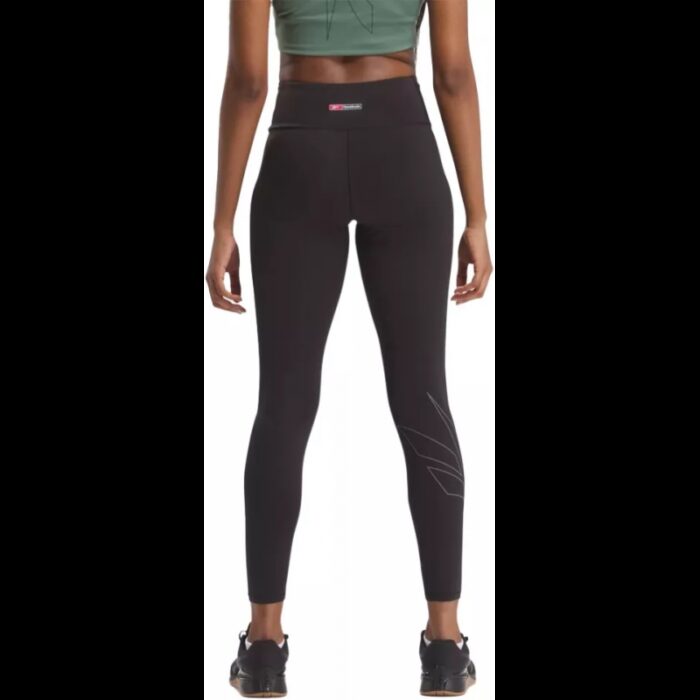 ⁦Reebok Women's Lux Bold Graphic Tight- Black⁩ - الصورة ⁦2⁩