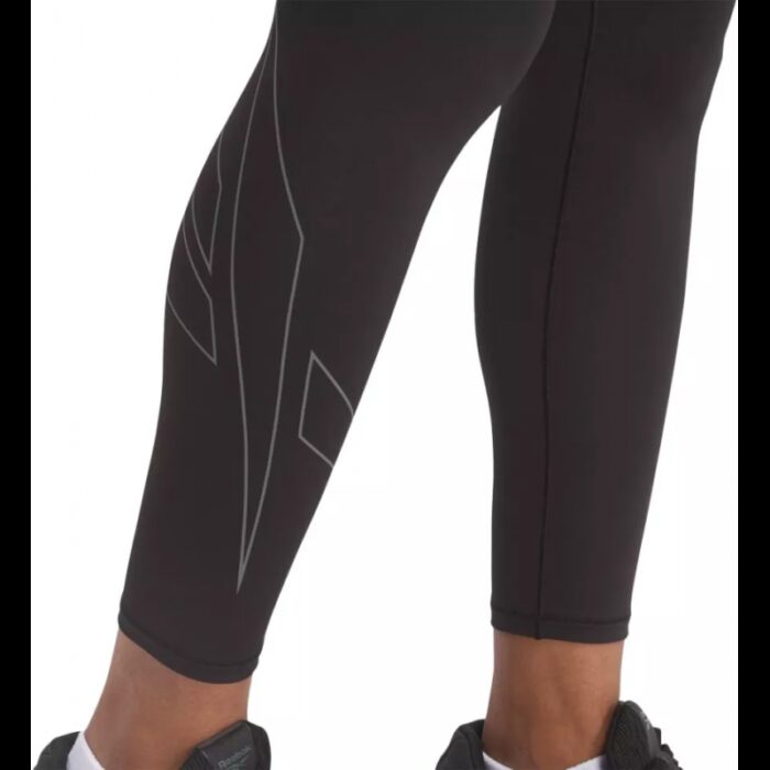 ⁦Reebok Women's Lux Bold Graphic Tight- Black⁩ - الصورة ⁦3⁩