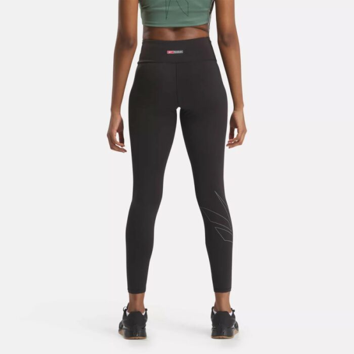 ⁦Reebok Women's Lux Bold Graphic Tight- Black⁩ - الصورة ⁦7⁩