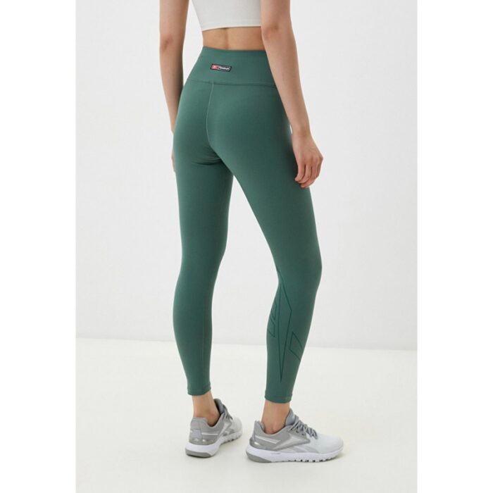 ⁦Reebok Women's Lux Bold Graphic Tight- Green⁩ - الصورة ⁦3⁩