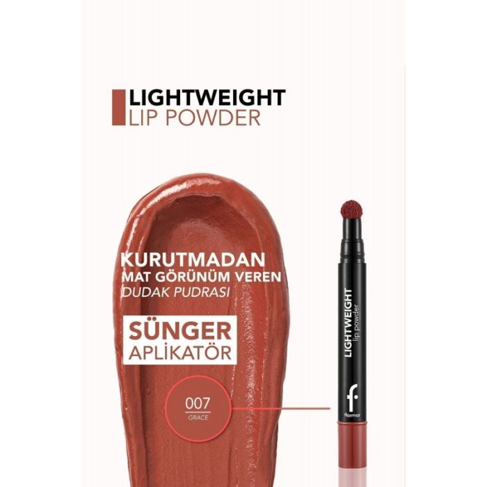 ⁦Lip Powder by Flormar 007 Grace أحمر شفاه⁩ - الصورة ⁦3⁩