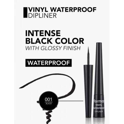 Vinyl Waterproof Dipliner Black ايلاينر من فلورمار