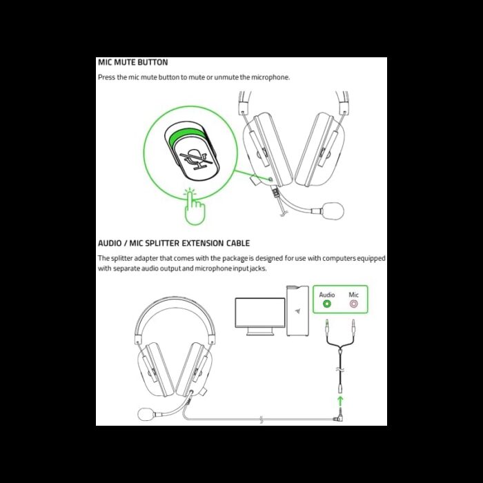 ⁦Razer BlackShark V2 X - Esports Gaming Headset⁩ - الصورة ⁦3⁩