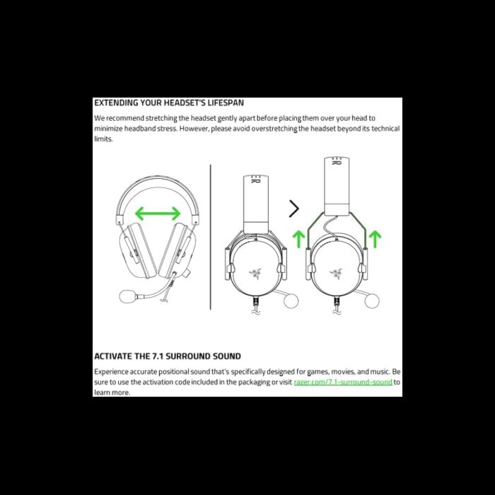 ⁦Razer BlackShark V2 X - Esports Gaming Headset⁩ - الصورة ⁦4⁩