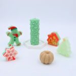 بكج شموع كريسماس معطرة عدد 6 مع كوستر هدية