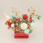 ⁦باقه شموع الكريسماس معطره حجم كبير مكون من 14 شمعه وشموع رقم 2026 وبوكس مع ورد مجفف⁩ - الصورة ⁦2⁩