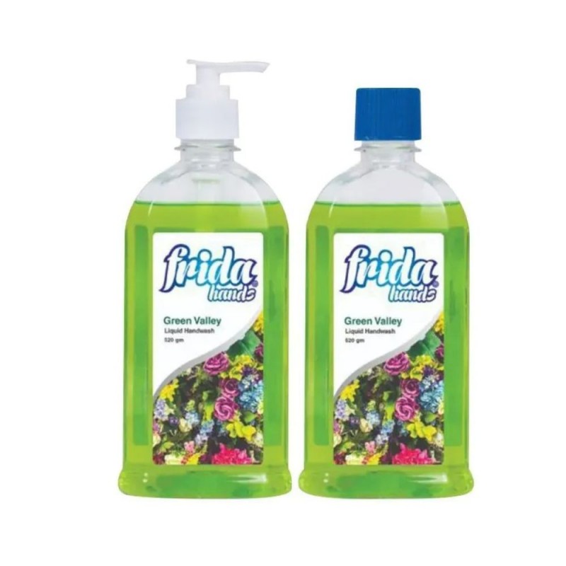 ⁦سائل غسيل يدين فريدا مزدوج برائحة الوادي الأخضر 520 مل × 2⁩ - الصورة ⁦1⁩