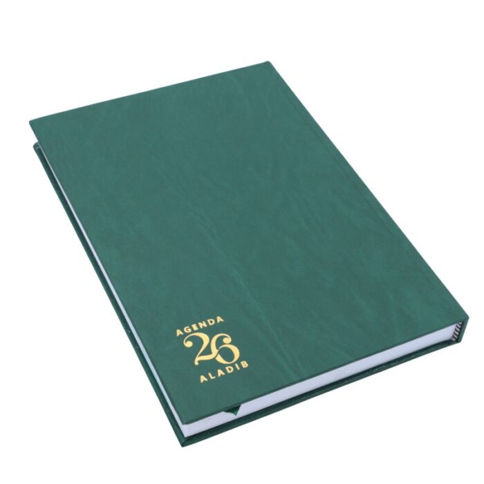 ⁦أجندة 2026 جلد سادة من الأديب لون أخضر مقاس 17.5*24.5 سم حجم كبير⁩ - الصورة ⁦2⁩