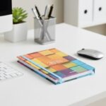 ⁦أجندة 2026 من أديب بتصميم مربعات ملونة مقاس 12*17 سم⁩ - الصورة ⁦2⁩