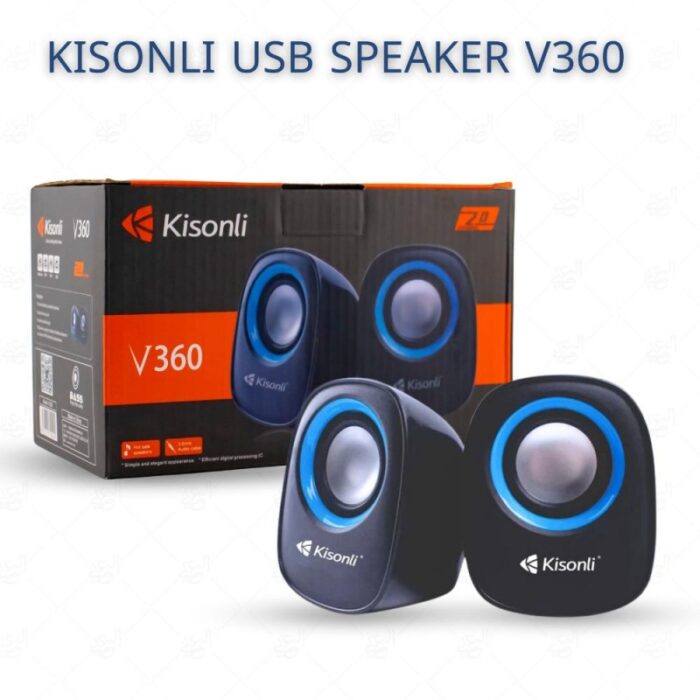 ⁦طقم سماعات لجهاز الحاسوب جودة روعة وصوت نقي kisonli v360⁩ - الصورة ⁦2⁩