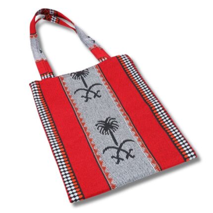 شنطة توت باغ عملية بسيطة بالقماش البدوي الوان منوعة احمر