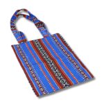 شنطة توت باغ عملية بسيطة بالقماش البدوي الوان منوعة نيلي