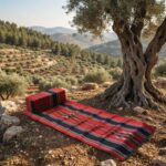 ⁦فرشة رحل مع مسند بتصميم فلسطيني⁩ - الصورة ⁦5⁩