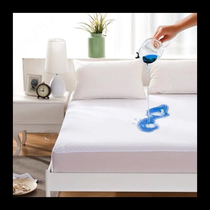 ⁦ملف فرشة ضد الماء حجم 200×220سم لون أبيض⁩ - الصورة ⁦4⁩