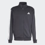 adidas Men's 3-STRIPES FLEECE Tracksuit- Black