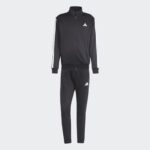 ⁦adidas Men's 3-STRIPES FLEECE Tracksuit- Black⁩ - الصورة ⁦2⁩