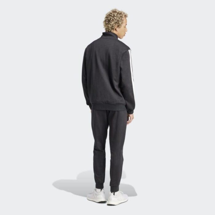 ⁦adidas Men's 3-STRIPES FLEECE Tracksuit- Black⁩ - الصورة ⁦5⁩