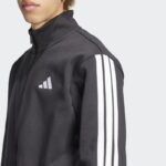 ⁦adidas Men's 3-STRIPES FLEECE Tracksuit- Black⁩ - الصورة ⁦7⁩