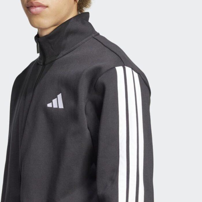 ⁦adidas Men's 3-STRIPES FLEECE Tracksuit- Black⁩ - الصورة ⁦7⁩