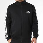 ⁦adidas Men's 3-STRIPES FLEECE Tracksuit- Black⁩ - الصورة ⁦12⁩
