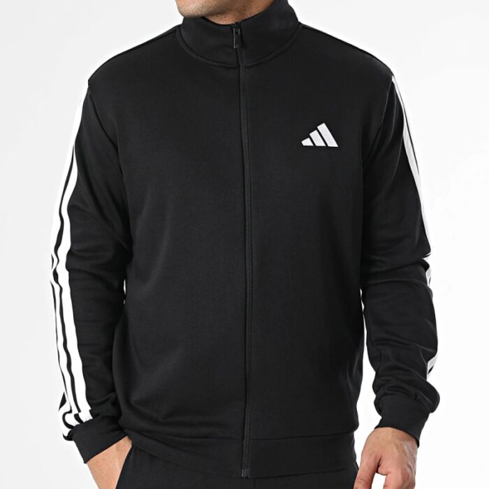 ⁦adidas Men's 3-STRIPES FLEECE Tracksuit- Black⁩ - الصورة ⁦12⁩