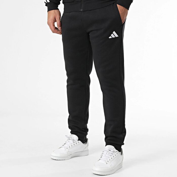 ⁦adidas Men's 3-STRIPES FLEECE Tracksuit- Black⁩ - الصورة ⁦15⁩