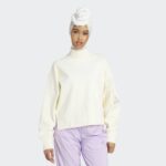 ⁦adidas Womens' All SZN Winterised Sweatshirt - White⁩ - الصورة ⁦2⁩