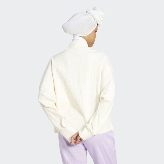 ⁦adidas Womens' All SZN Winterised Sweatshirt - White⁩ - الصورة ⁦3⁩