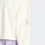 ⁦adidas Womens' All SZN Winterised Sweatshirt - White⁩ - الصورة ⁦6⁩